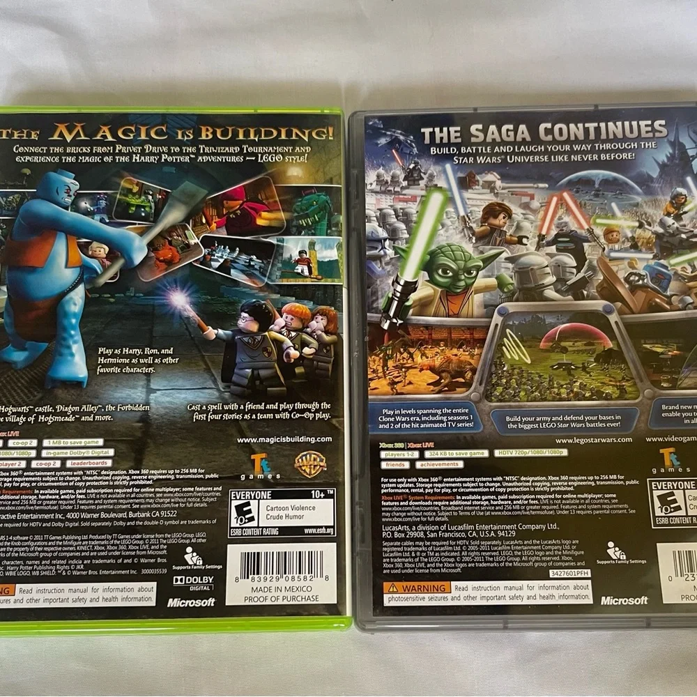 LEGO Xbox 360 Harry Potter and Star Wars Game Set